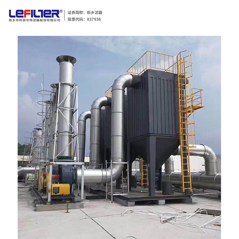 化工廠石灰粉處理裝置7萬風量脈沖袋式除塵器